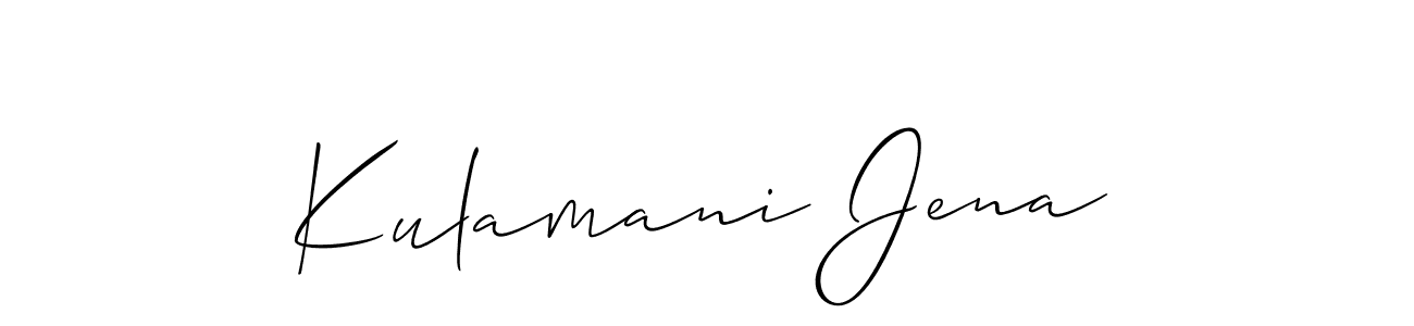 Create a beautiful signature design for name Kulamani Jena. With this signature (Allison_Script) fonts, you can make a handwritten signature for free. Kulamani Jena signature style 2 images and pictures png