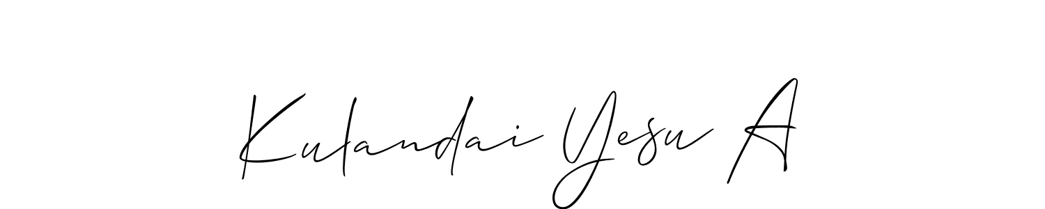 How to make Kulandai Yesu A signature? Allison_Script is a professional autograph style. Create handwritten signature for Kulandai Yesu A name. Kulandai Yesu A signature style 2 images and pictures png