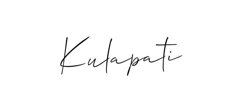 How to Draw Kulapati signature style? Allison_Script is a latest design signature styles for name Kulapati. Kulapati signature style 2 images and pictures png