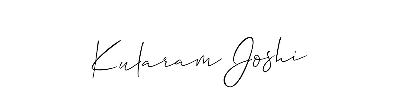 Also You can easily find your signature by using the search form. We will create Kularam Joshi name handwritten signature images for you free of cost using Allison_Script sign style. Kularam Joshi signature style 2 images and pictures png