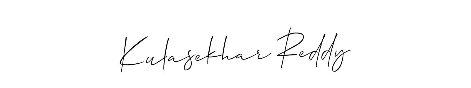 You should practise on your own different ways (Allison_Script) to write your name (Kulasekhar Reddy) in signature. don't let someone else do it for you. Kulasekhar Reddy signature style 2 images and pictures png