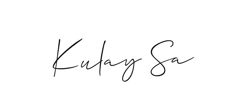 Design your own signature with our free online signature maker. With this signature software, you can create a handwritten (Allison_Script) signature for name Kulay Sa. Kulay Sa signature style 2 images and pictures png