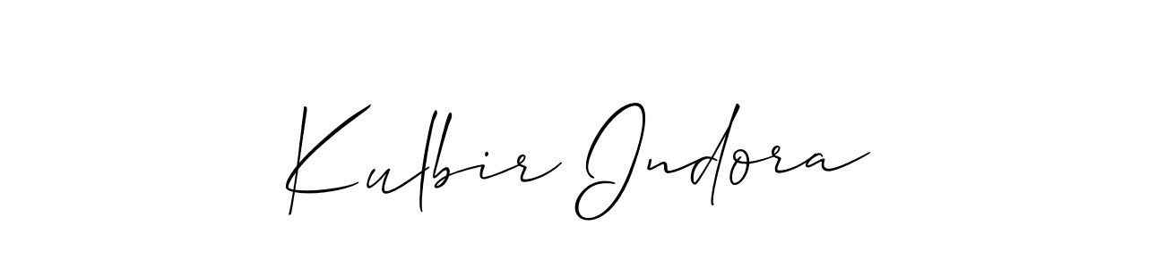 You should practise on your own different ways (Allison_Script) to write your name (Kulbir Indora) in signature. don't let someone else do it for you. Kulbir Indora signature style 2 images and pictures png