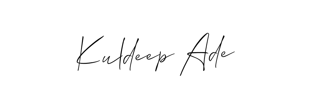 You can use this online signature creator to create a handwritten signature for the name Kuldeep Ade. This is the best online autograph maker. Kuldeep Ade signature style 2 images and pictures png