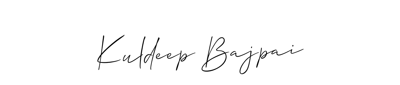 The best way (Allison_Script) to make a short signature is to pick only two or three words in your name. The name Kuldeep Bajpai include a total of six letters. For converting this name. Kuldeep Bajpai signature style 2 images and pictures png