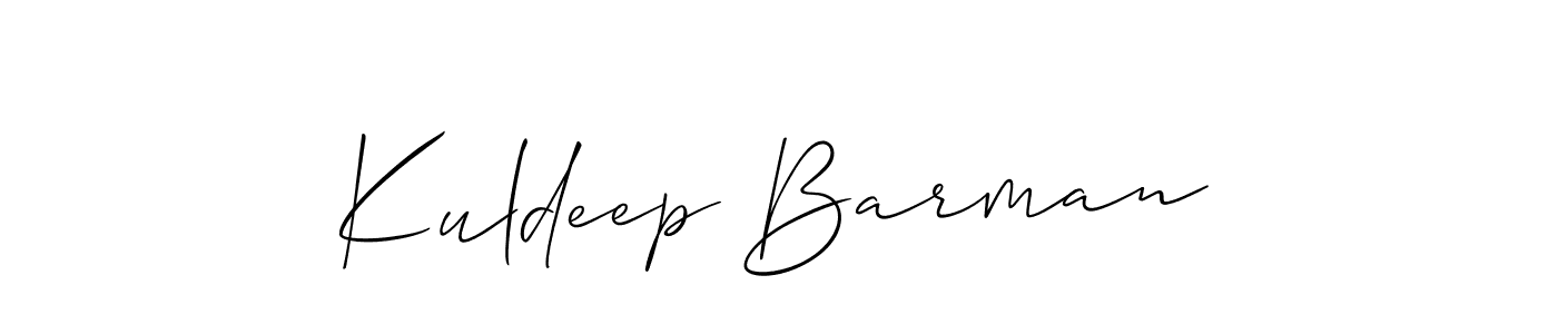 You should practise on your own different ways (Allison_Script) to write your name (Kuldeep Barman) in signature. don't let someone else do it for you. Kuldeep Barman signature style 2 images and pictures png