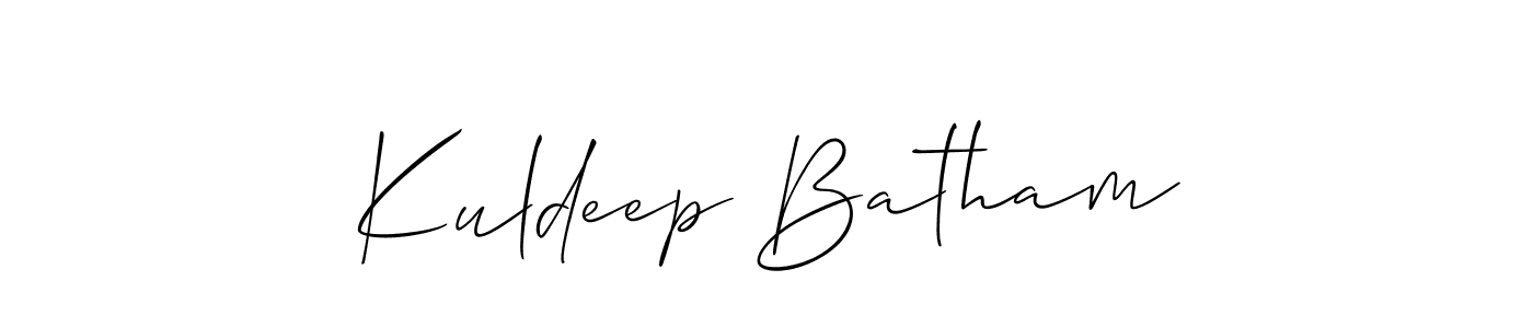 Similarly Allison_Script is the best handwritten signature design. Signature creator online .You can use it as an online autograph creator for name Kuldeep Batham. Kuldeep Batham signature style 2 images and pictures png