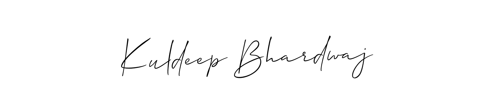 Make a beautiful signature design for name Kuldeep Bhardwaj. With this signature (Allison_Script) style, you can create a handwritten signature for free. Kuldeep Bhardwaj signature style 2 images and pictures png