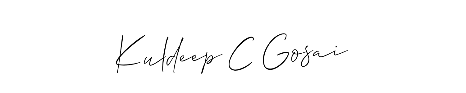 Kuldeep C Gosai stylish signature style. Best Handwritten Sign (Allison_Script) for my name. Handwritten Signature Collection Ideas for my name Kuldeep C Gosai. Kuldeep C Gosai signature style 2 images and pictures png