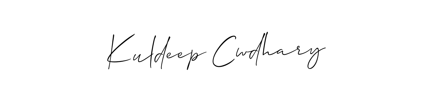 Create a beautiful signature design for name Kuldeep Cwdhary. With this signature (Allison_Script) fonts, you can make a handwritten signature for free. Kuldeep Cwdhary signature style 2 images and pictures png