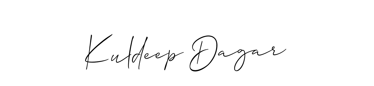 Create a beautiful signature design for name Kuldeep Dagar. With this signature (Allison_Script) fonts, you can make a handwritten signature for free. Kuldeep Dagar signature style 2 images and pictures png