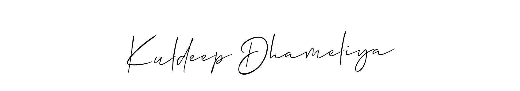 Make a beautiful signature design for name Kuldeep Dhameliya. Use this online signature maker to create a handwritten signature for free. Kuldeep Dhameliya signature style 2 images and pictures png