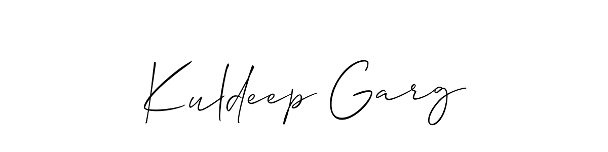 Make a beautiful signature design for name Kuldeep Garg. With this signature (Allison_Script) style, you can create a handwritten signature for free. Kuldeep Garg signature style 2 images and pictures png