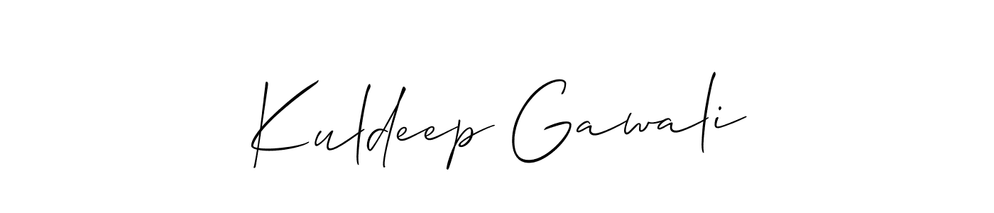 Make a beautiful signature design for name Kuldeep Gawali. With this signature (Allison_Script) style, you can create a handwritten signature for free. Kuldeep Gawali signature style 2 images and pictures png