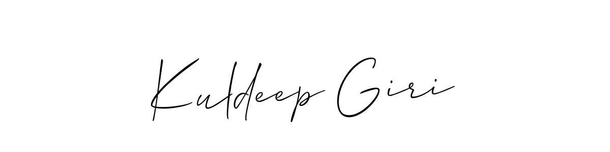 Make a beautiful signature design for name Kuldeep Giri. With this signature (Allison_Script) style, you can create a handwritten signature for free. Kuldeep Giri signature style 2 images and pictures png