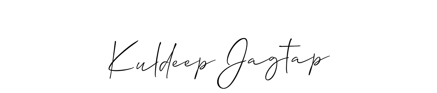 Allison_Script is a professional signature style that is perfect for those who want to add a touch of class to their signature. It is also a great choice for those who want to make their signature more unique. Get Kuldeep Jagtap name to fancy signature for free. Kuldeep Jagtap signature style 2 images and pictures png