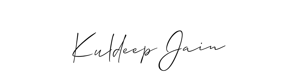 Design your own signature with our free online signature maker. With this signature software, you can create a handwritten (Allison_Script) signature for name Kuldeep Jain. Kuldeep Jain signature style 2 images and pictures png