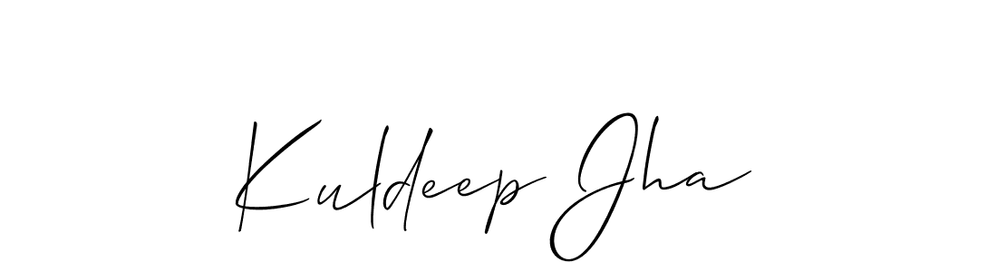 Also we have Kuldeep Jha name is the best signature style. Create professional handwritten signature collection using Allison_Script autograph style. Kuldeep Jha signature style 2 images and pictures png