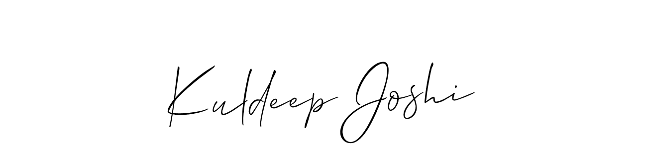 Make a short Kuldeep Joshi signature style. Manage your documents anywhere anytime using Allison_Script. Create and add eSignatures, submit forms, share and send files easily. Kuldeep Joshi signature style 2 images and pictures png