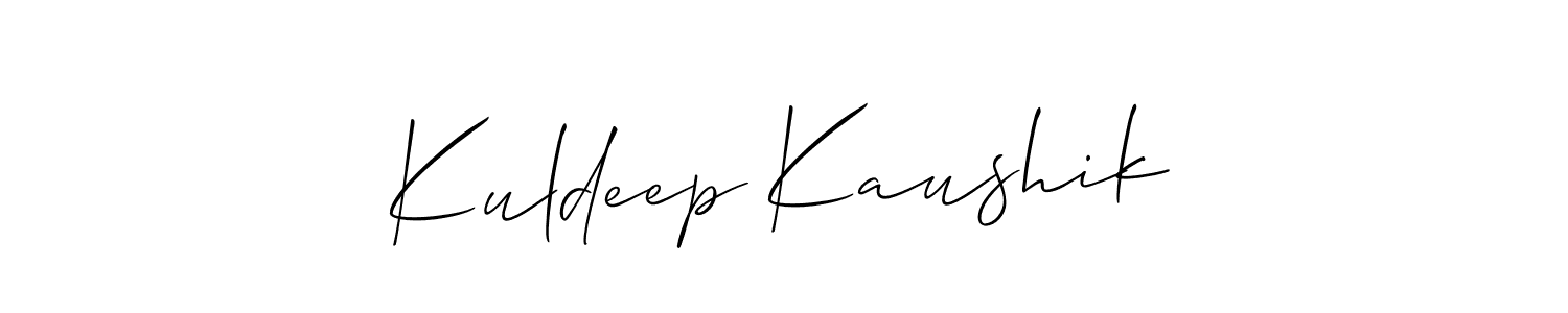 Also we have Kuldeep Kaushik name is the best signature style. Create professional handwritten signature collection using Allison_Script autograph style. Kuldeep Kaushik signature style 2 images and pictures png
