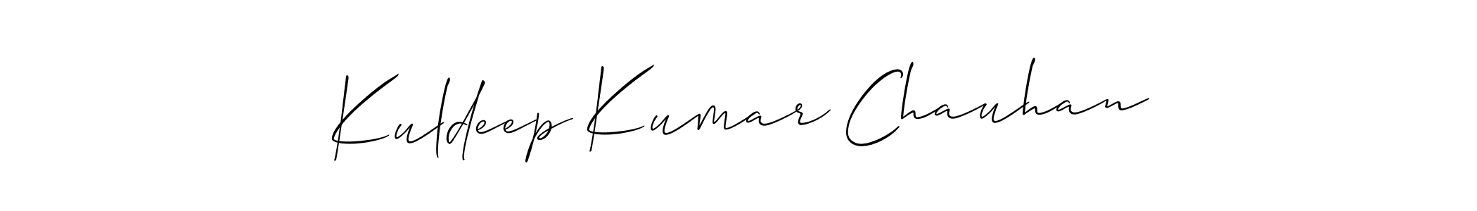 Allison_Script is a professional signature style that is perfect for those who want to add a touch of class to their signature. It is also a great choice for those who want to make their signature more unique. Get Kuldeep Kumar Chauhan name to fancy signature for free. Kuldeep Kumar Chauhan signature style 2 images and pictures png