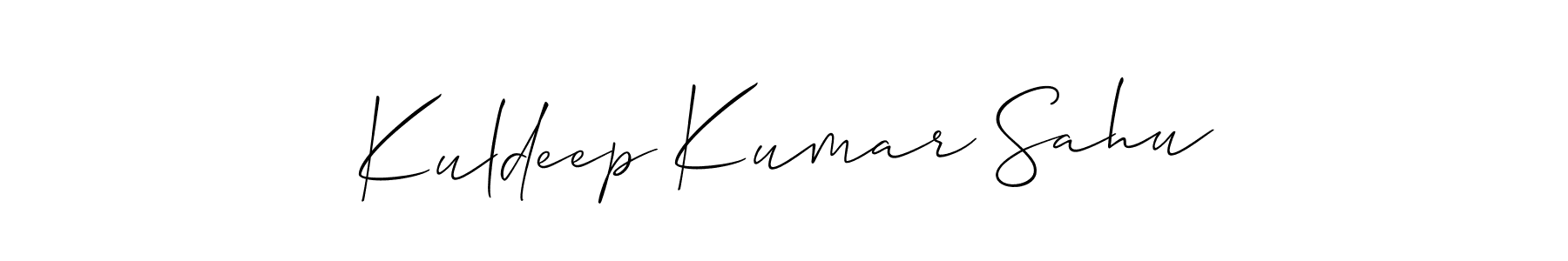 Create a beautiful signature design for name Kuldeep Kumar Sahu. With this signature (Allison_Script) fonts, you can make a handwritten signature for free. Kuldeep Kumar Sahu signature style 2 images and pictures png