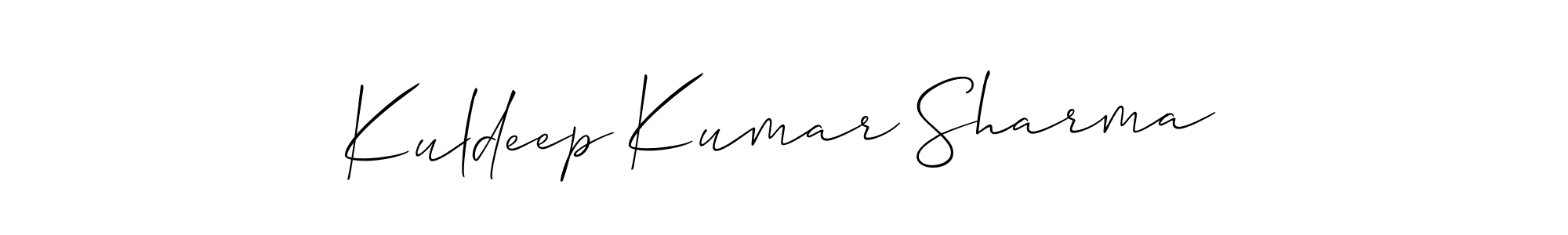 Allison_Script is a professional signature style that is perfect for those who want to add a touch of class to their signature. It is also a great choice for those who want to make their signature more unique. Get Kuldeep Kumar Sharma name to fancy signature for free. Kuldeep Kumar Sharma signature style 2 images and pictures png