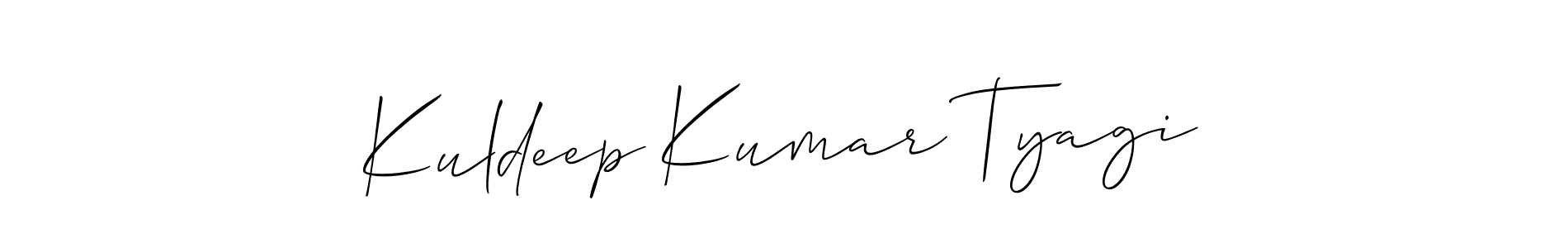 Allison_Script is a professional signature style that is perfect for those who want to add a touch of class to their signature. It is also a great choice for those who want to make their signature more unique. Get Kuldeep Kumar Tyagi name to fancy signature for free. Kuldeep Kumar Tyagi signature style 2 images and pictures png