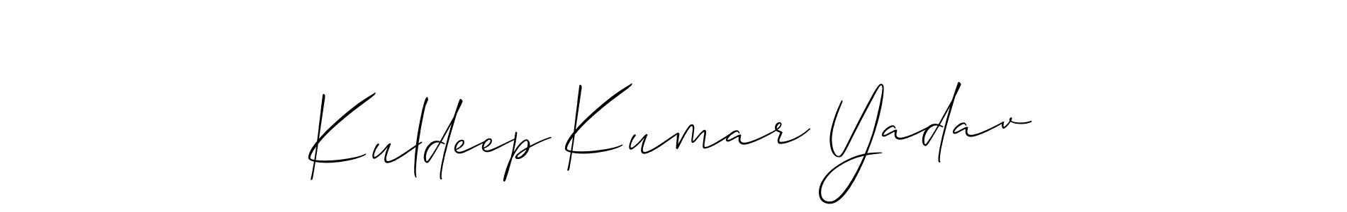 You should practise on your own different ways (Allison_Script) to write your name (Kuldeep Kumar Yadav) in signature. don't let someone else do it for you. Kuldeep Kumar Yadav signature style 2 images and pictures png