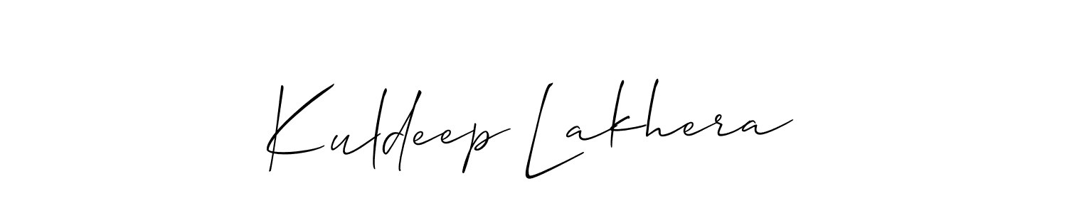 Make a beautiful signature design for name Kuldeep Lakhera. With this signature (Allison_Script) style, you can create a handwritten signature for free. Kuldeep Lakhera signature style 2 images and pictures png