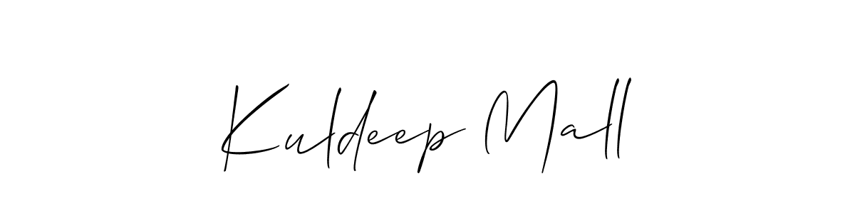 Create a beautiful signature design for name Kuldeep Mall. With this signature (Allison_Script) fonts, you can make a handwritten signature for free. Kuldeep Mall signature style 2 images and pictures png