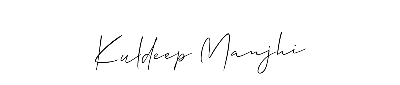 Create a beautiful signature design for name Kuldeep Manjhi. With this signature (Allison_Script) fonts, you can make a handwritten signature for free. Kuldeep Manjhi signature style 2 images and pictures png