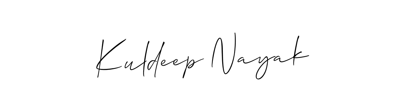 Design your own signature with our free online signature maker. With this signature software, you can create a handwritten (Allison_Script) signature for name Kuldeep Nayak. Kuldeep Nayak signature style 2 images and pictures png