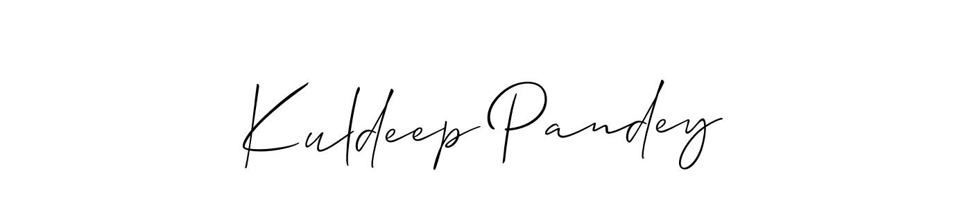Make a beautiful signature design for name Kuldeep Pandey. With this signature (Allison_Script) style, you can create a handwritten signature for free. Kuldeep Pandey signature style 2 images and pictures png