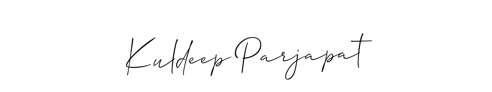 Use a signature maker to create a handwritten signature online. With this signature software, you can design (Allison_Script) your own signature for name Kuldeep Parjapat. Kuldeep Parjapat signature style 2 images and pictures png