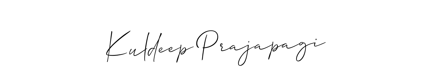 Make a beautiful signature design for name Kuldeep Prajapagi. With this signature (Allison_Script) style, you can create a handwritten signature for free. Kuldeep Prajapagi signature style 2 images and pictures png