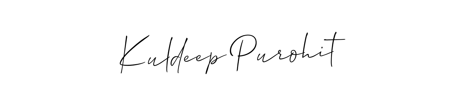 Also You can easily find your signature by using the search form. We will create Kuldeep Purohit name handwritten signature images for you free of cost using Allison_Script sign style. Kuldeep Purohit signature style 2 images and pictures png