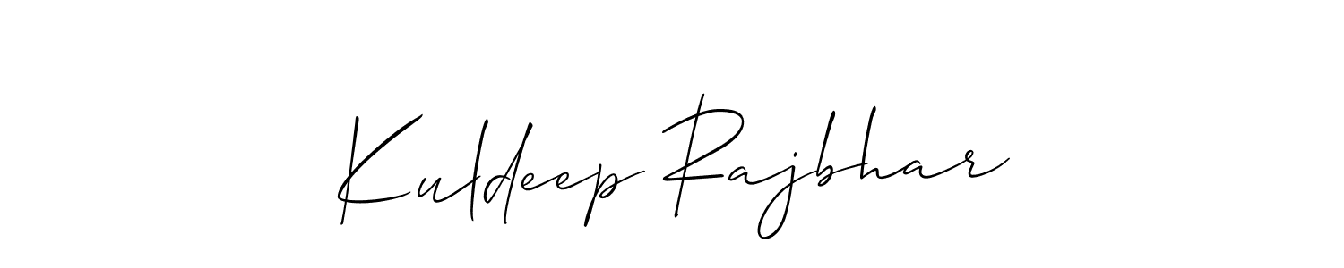 Use a signature maker to create a handwritten signature online. With this signature software, you can design (Allison_Script) your own signature for name Kuldeep Rajbhar. Kuldeep Rajbhar signature style 2 images and pictures png