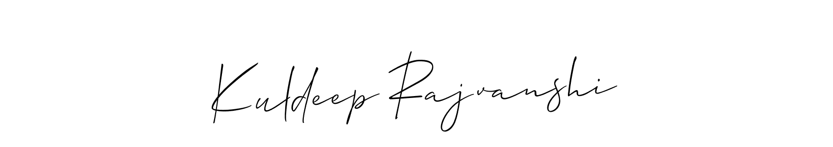 How to make Kuldeep Rajvanshi name signature. Use Allison_Script style for creating short signs online. This is the latest handwritten sign. Kuldeep Rajvanshi signature style 2 images and pictures png