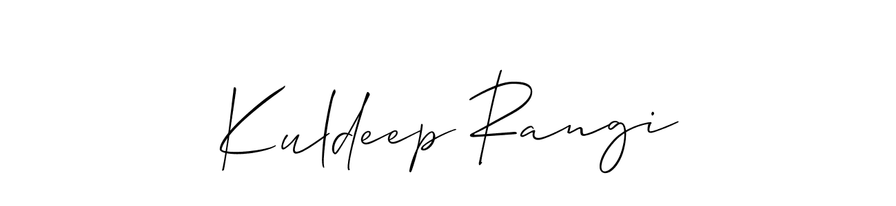 How to make Kuldeep Rangi name signature. Use Allison_Script style for creating short signs online. This is the latest handwritten sign. Kuldeep Rangi signature style 2 images and pictures png