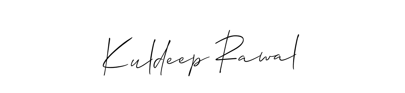 Create a beautiful signature design for name Kuldeep Rawal. With this signature (Allison_Script) fonts, you can make a handwritten signature for free. Kuldeep Rawal signature style 2 images and pictures png