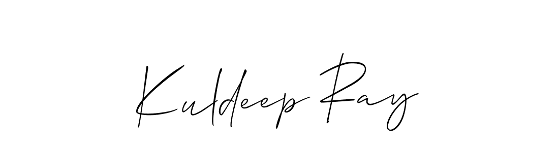 How to make Kuldeep Ray name signature. Use Allison_Script style for creating short signs online. This is the latest handwritten sign. Kuldeep Ray signature style 2 images and pictures png