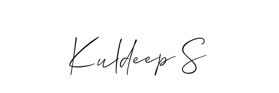 Kuldeep S stylish signature style. Best Handwritten Sign (Allison_Script) for my name. Handwritten Signature Collection Ideas for my name Kuldeep S. Kuldeep S signature style 2 images and pictures png