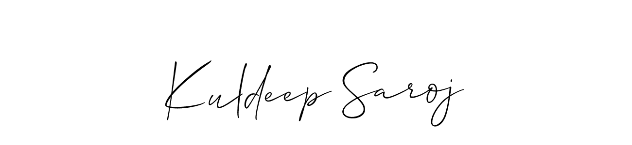 Make a beautiful signature design for name Kuldeep Saroj. With this signature (Allison_Script) style, you can create a handwritten signature for free. Kuldeep Saroj signature style 2 images and pictures png