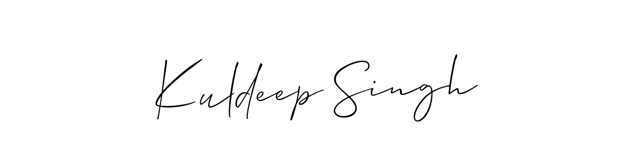 The best way (Allison_Script) to make a short signature is to pick only two or three words in your name. The name Kuldeep Singh include a total of six letters. For converting this name. Kuldeep Singh signature style 2 images and pictures png
