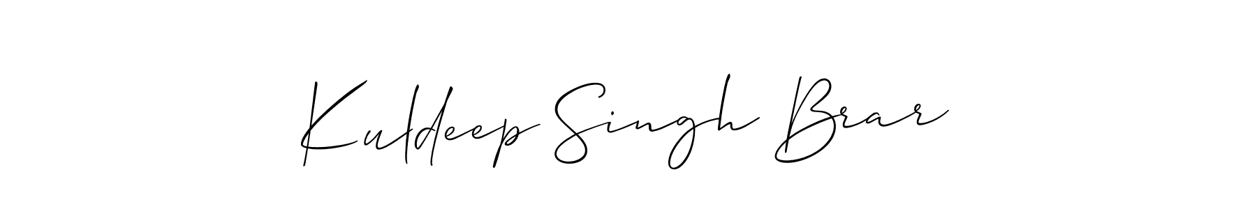 You should practise on your own different ways (Allison_Script) to write your name (Kuldeep Singh Brar) in signature. don't let someone else do it for you. Kuldeep Singh Brar signature style 2 images and pictures png