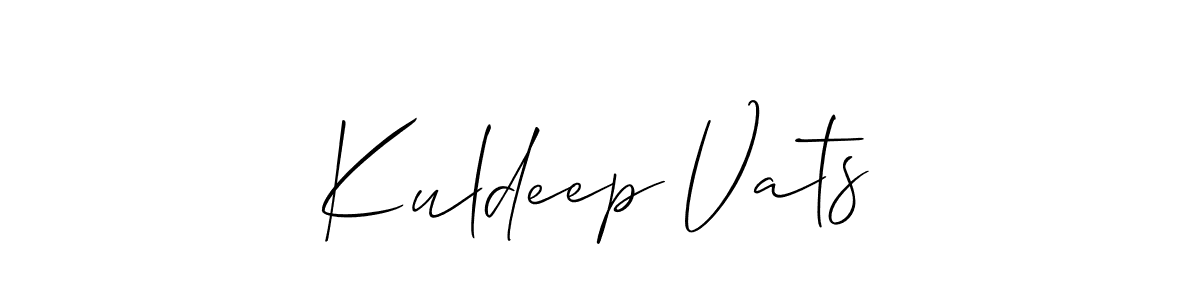 Design your own signature with our free online signature maker. With this signature software, you can create a handwritten (Allison_Script) signature for name Kuldeep Vats. Kuldeep Vats signature style 2 images and pictures png