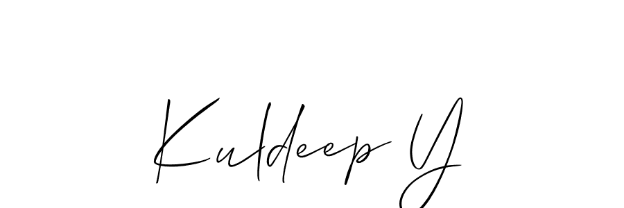 Use a signature maker to create a handwritten signature online. With this signature software, you can design (Allison_Script) your own signature for name Kuldeep Y. Kuldeep Y signature style 2 images and pictures png