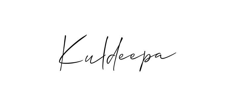 The best way (Allison_Script) to make a short signature is to pick only two or three words in your name. The name Kuldeepa include a total of six letters. For converting this name. Kuldeepa signature style 2 images and pictures png