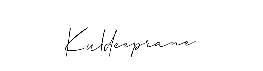 How to make Kuldeeprane signature? Allison_Script is a professional autograph style. Create handwritten signature for Kuldeeprane name. Kuldeeprane signature style 2 images and pictures png